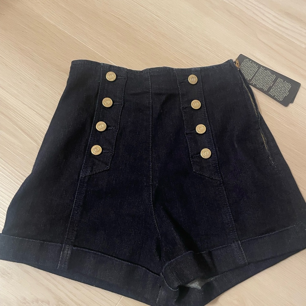 Guess brand High-Waisted Black Denim Shorts